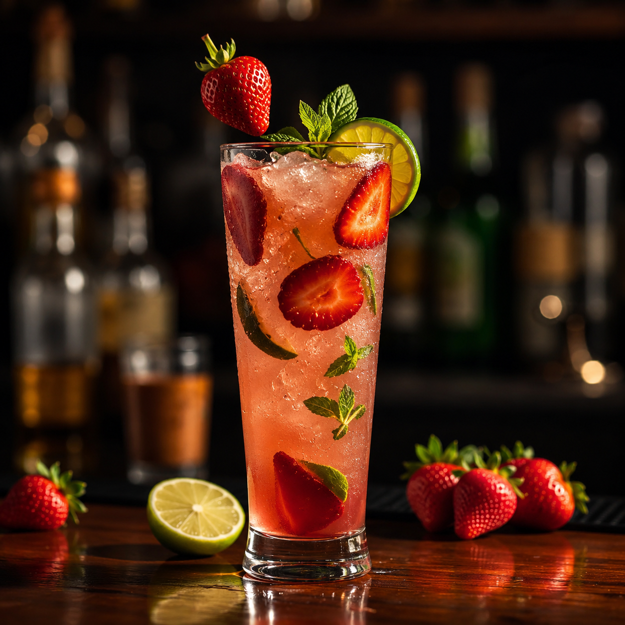 Strawberry Mojito Mocktail — mocktails plate — Mocktails at SOLENA Brunch & Bar in Corso Italia, Toronto