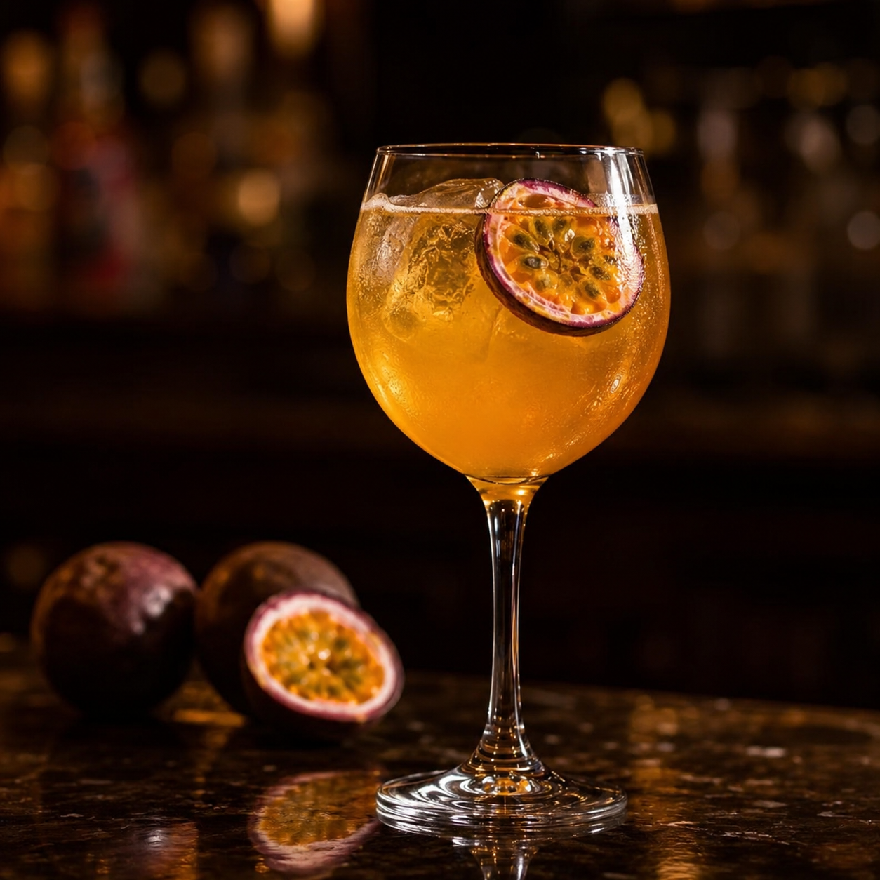 Passion Fruit Spritz — mocktails plate — Mocktails at SOLENA Brunch & Bar in Corso Italia, Toronto