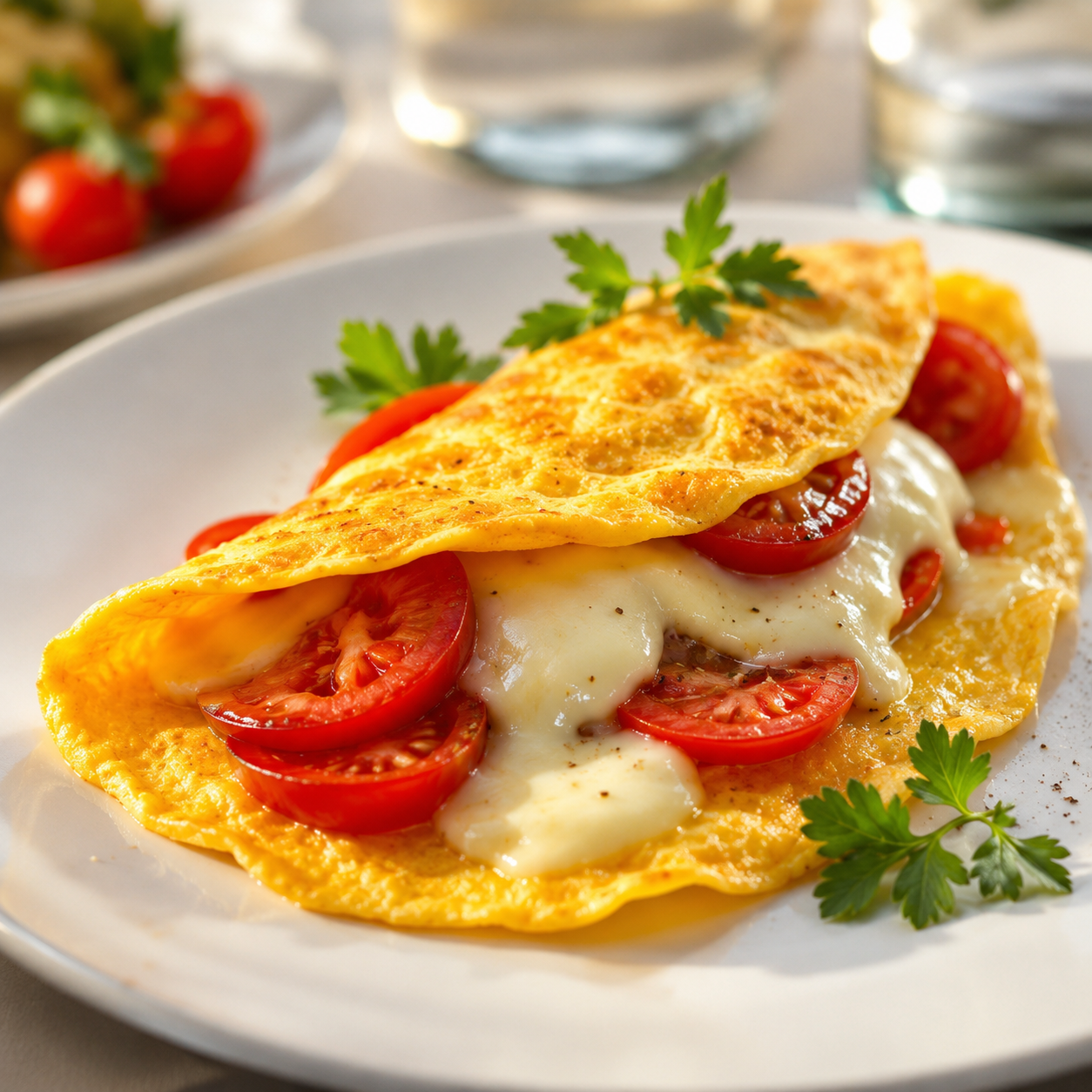 Italiano Omelette — Pepperoni and mozzarella. Served with herbed home fries, house salad, and choice of toast. — Omelettes at SOLENA Brunch & Bar in Corso Italia, Toronto