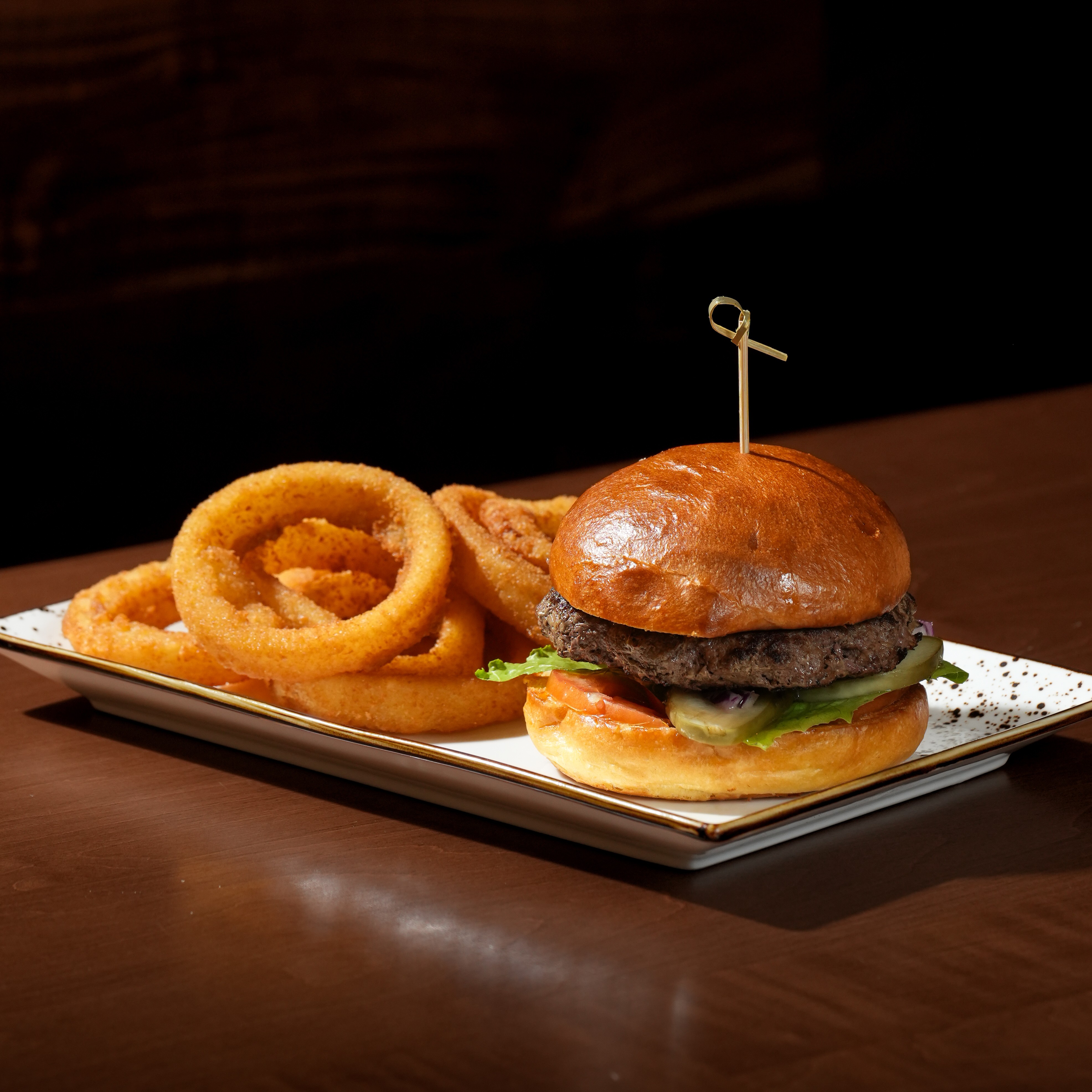 Classic Burger — House beef patty with lettuce, tomato, onion, pickles, ketchup, and mayo. — Burgers at SOLENA Brunch & Bar in Corso Italia, Toronto