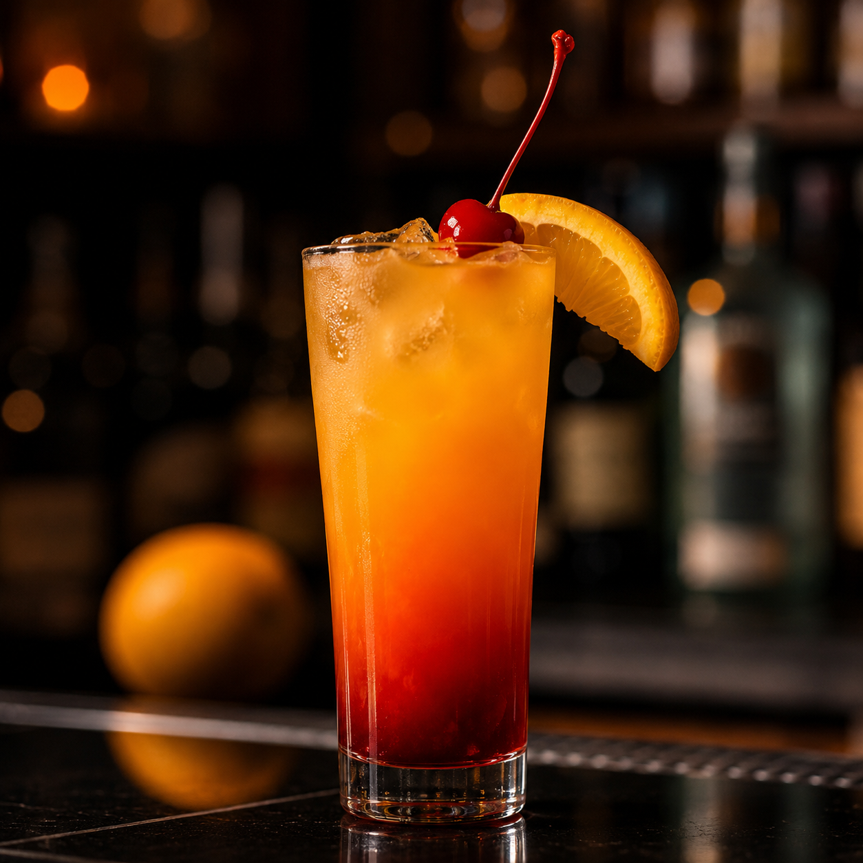 Mango Sunrise — mocktails plate — Mocktails at SOLENA Brunch & Bar in Corso Italia, Toronto