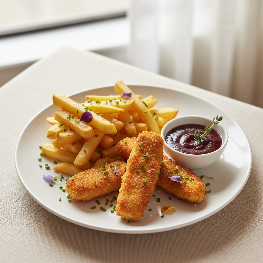 Kids Vegan Chicken Fingers & Fries