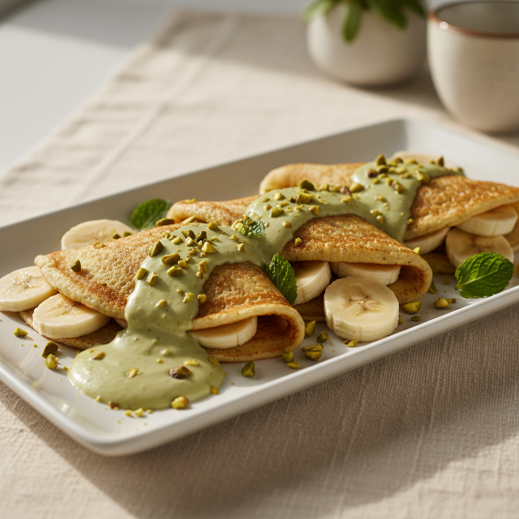Vegan Pistachio Crepe