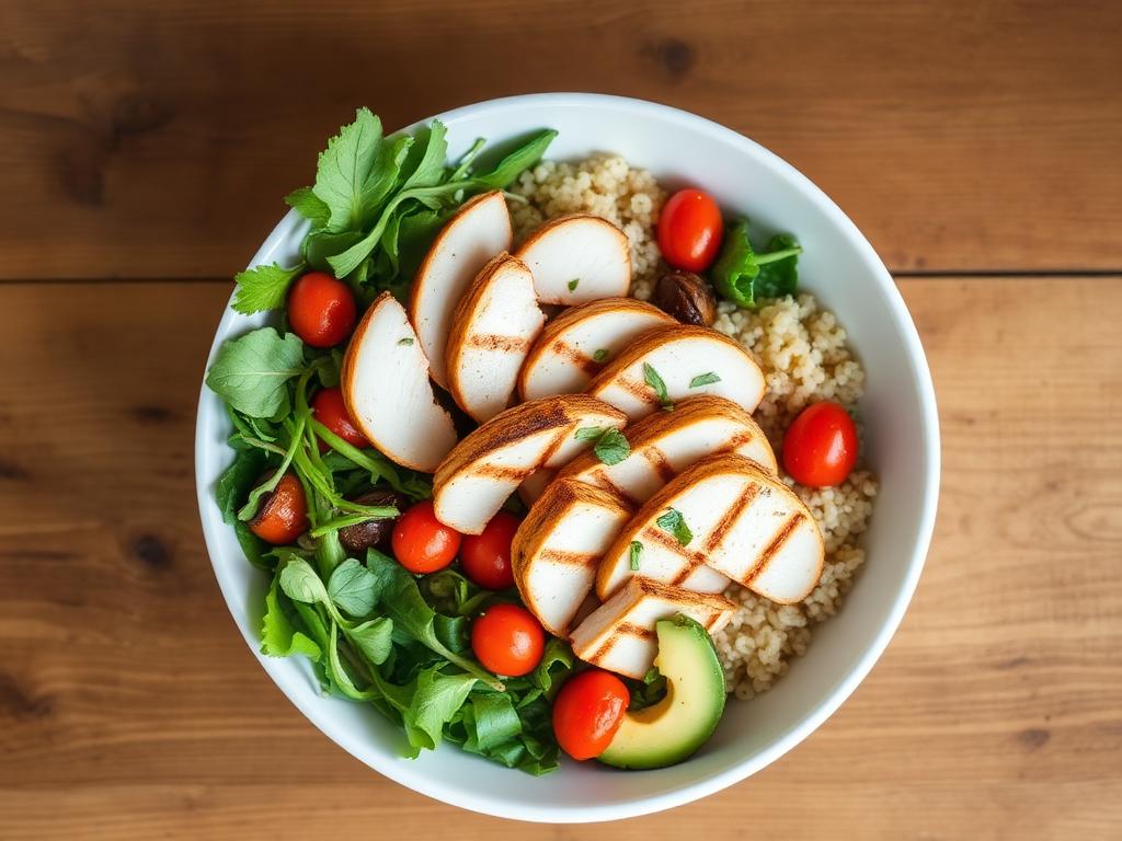 Protein Bowl — Grilled chicken breast, quinoa, seasonal vegetables, and marinated chickpeas. — Power Bowls at SOLENA Brunch & Bar in Corso Italia, Toronto
